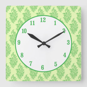 Boho India Block Print Square Wall Clock
