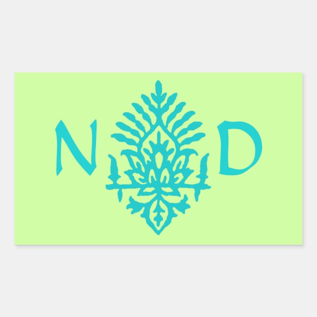 Boho India Block Print Sticker (Front)
