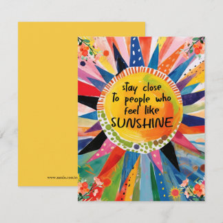 Boho Inspirational Sun Friendship Greeting Card