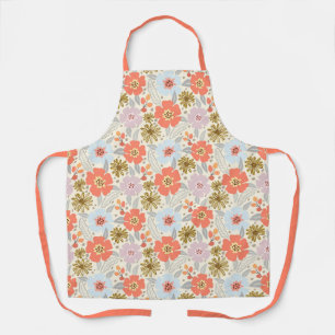 Boho Inspired Floral Pattern Apron