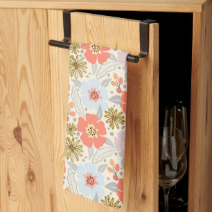 Boho Inspired Floral Pattern Kitchen Towel