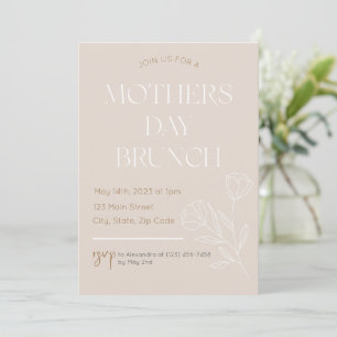 Boho Inspired Mothers Day Brunch Invitation