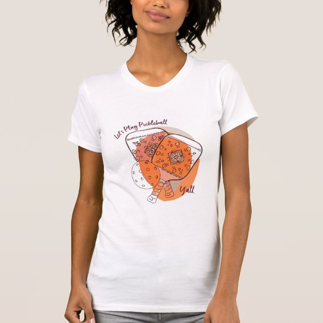 Boho inspired Pickleball t-shirt (Front)