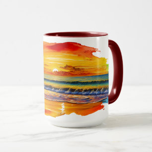 Boho inspired sunset mug