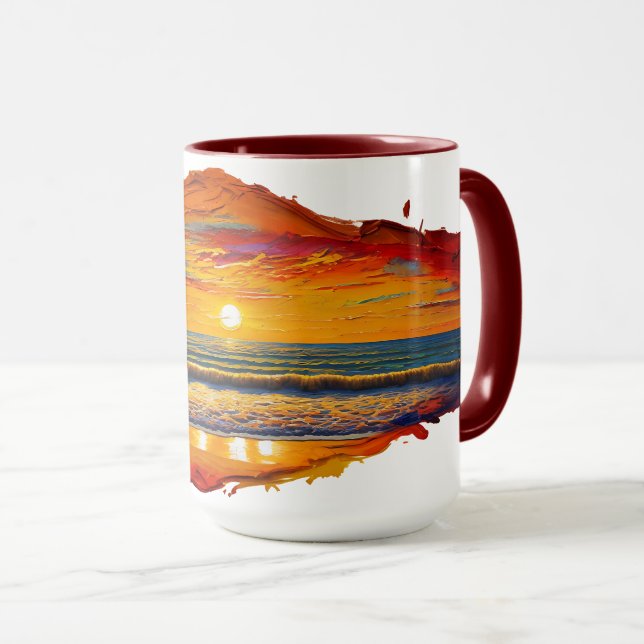 Boho inspired sunset mug (Front Right)