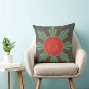 Boho interior design  throw pillow