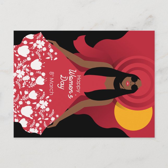 boho international womens day postcard (Front)