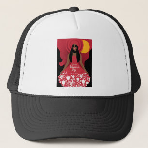 boho international womens day trucker hat