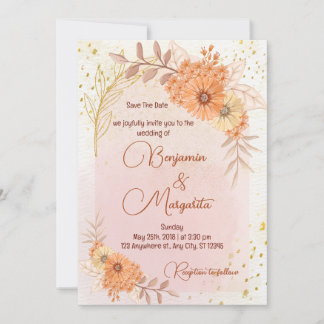 Boho Invitation de baptême, mariage de la Pampas G