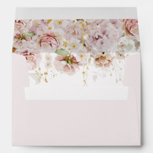 Boho jardin floral élégante enveloppe de mariage
