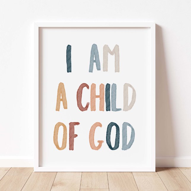 Boho Je suis un enfant de Dieu poster (Créateur téléchargé)