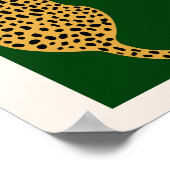 Boho Jungle Green Vintage Arch Oversized Leopard Poster (Corner)