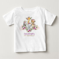 Boho Jungle Safari Wild Animals Baby Birthday