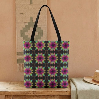 Boho Kaleidoscope Fiesta Tote Bag