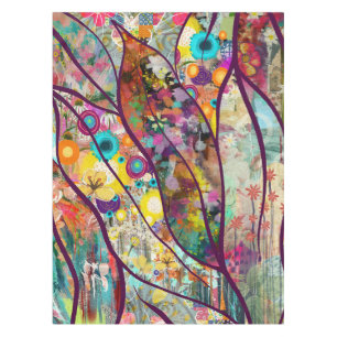 Boho Kaleidoscope - Nature Inspired Floral Art - Tablecloth