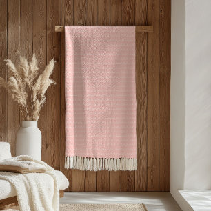 Boho Kids Blanket Pastel Pink White Cozy Comfort