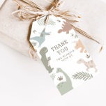 Boho Kids Dinosaur-Theme Birthday Thank You Tags<br><div class="desc">Thank all the dino-mite kids for attending your little guys boho-dinosaur themed birthday celebration! This design can be fully customized to suit your preferences,  and the colours used for the dinosaurs and greenery are 100% editable. Click 'edit this design' to customize further!</div>