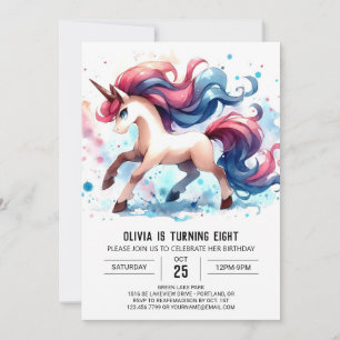 Boho Kids Horse Birthday  Invitation