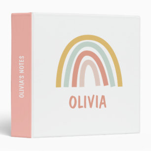 Boho Kids Rainbow Personalized Binder
