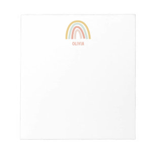Boho Kids Rainbow Personalized Notepad