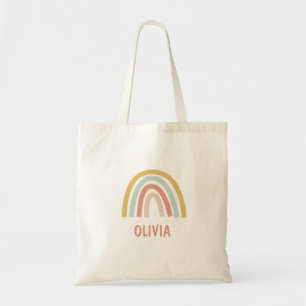 Boho Kids Rainbow Personalized Tote Bag