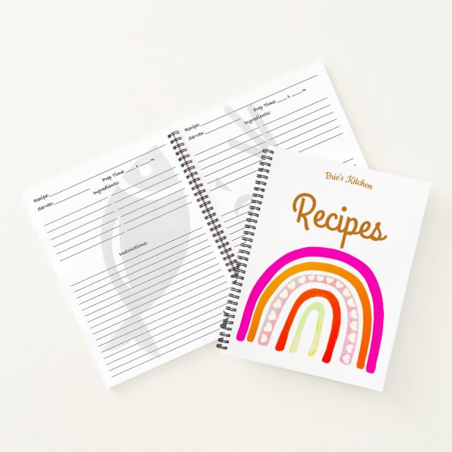 Boho Kitchen Art Recipes Notebook (Inside)