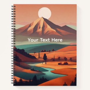 Boho landscape notebook