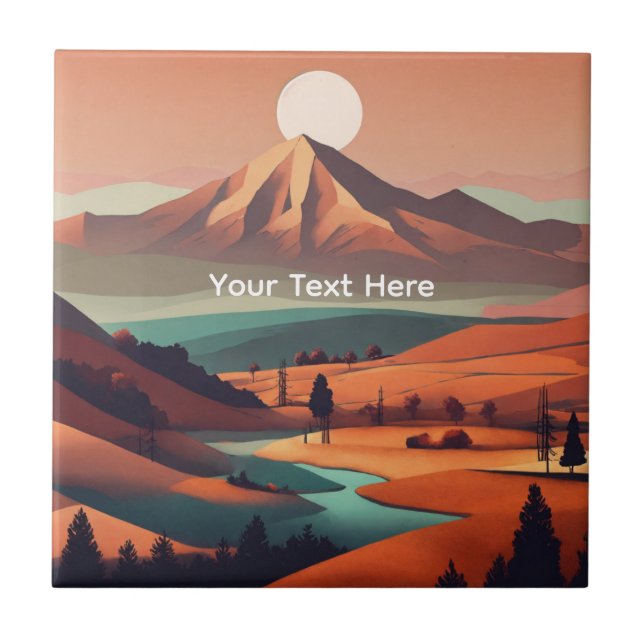 Boho landscape  tile (Front)