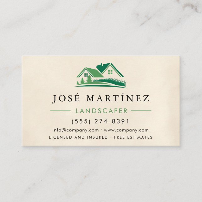 Boho Landscaping Business Card  (Front)