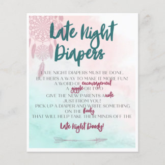 Boho Late Night Diapers Activity