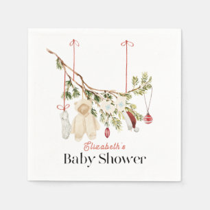 Boho Laundry Clothes Baby Shower Napkin