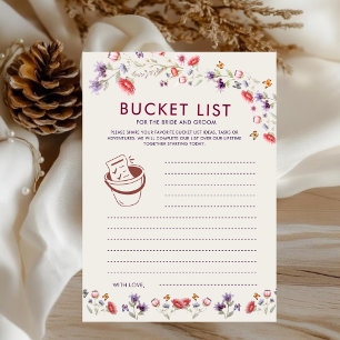 Boho Lavender Wildflower Bridal Shower Bucket List