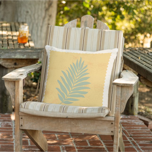 Boho Leaf Outdoor Pillow (Chair)