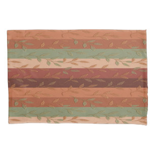 Boho Leaf Pattern Rustic Home Decor Pillowcase