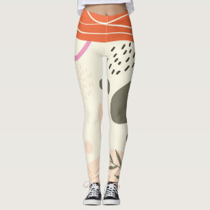Boho leaves art Spiral Photo Notebook Leggings