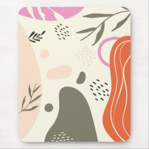 Boho leaves art Spiral Photo Notebook Mouse Pad