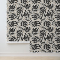 Boho Leaves Leaf Pattern White And Green