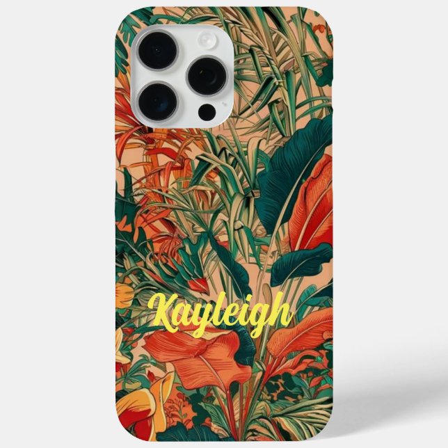 boho leaves print Case-Mate iPhone case (Back)