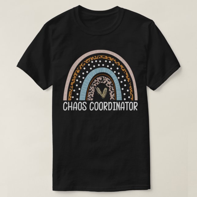 Boho Leopard arc-en-ciel Coordinateur Tshirt Teac (Design devant)