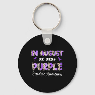 Boho Leopard In August We Wear Purple Overdose Awa Keychain