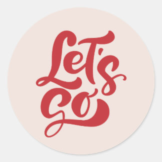 Boho Let's Go Bullet Journal  Classic Round Sticker