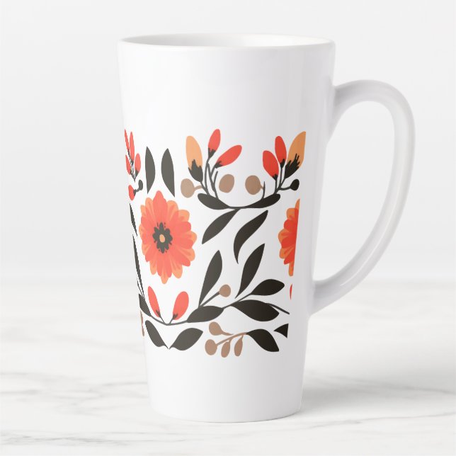 Boho liberty flowers latte mug (Right)