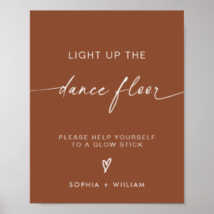 Boho Light Up the Dance Floor   Glow Sticks Sign