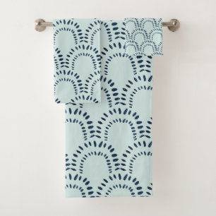 Boho Lignes Abstraites modernes Brushstrokes Aqua