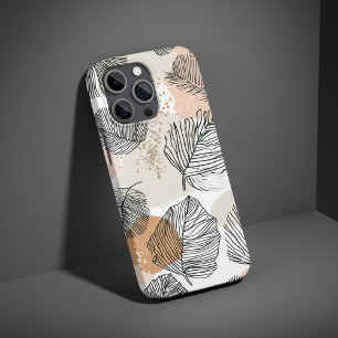 Boho Line Art Floral Aesthetic Plant Minimalist De iPhone 16 Case