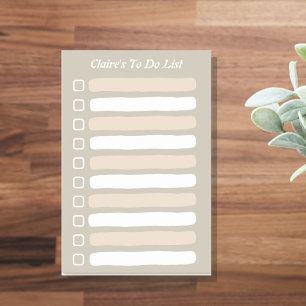 Boho Lined To Do List With Name Sticky Post-it Notes