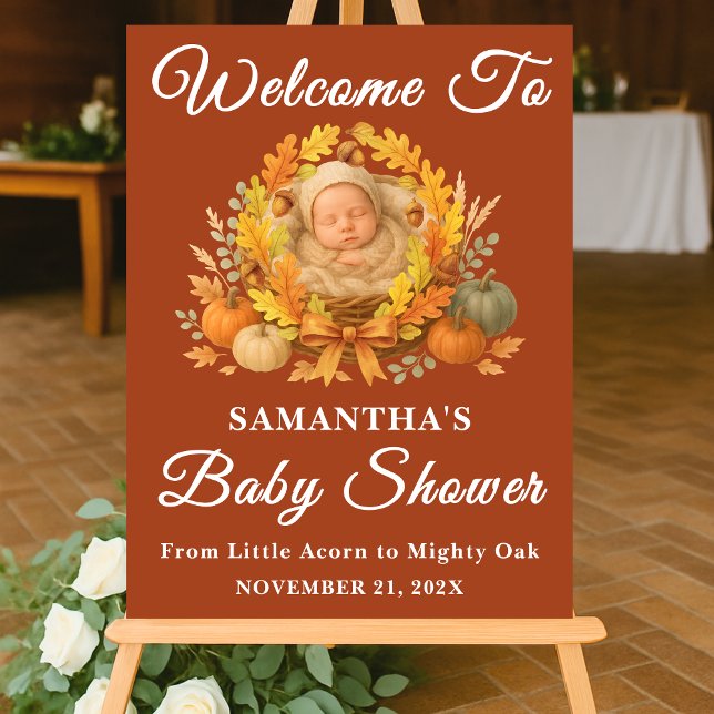 Boho Little Acorn Baby shower d'automne Bienvenue (Créateur téléchargé)