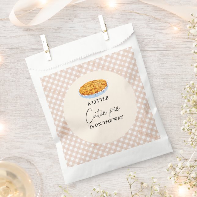 Boho Little Cutie Pie Thanksgiving Baby Shower Favour Bag (Clipped)