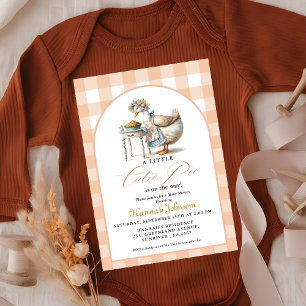 Boho Little Cutie Pie Thanksgiving Baby Shower Invitation
