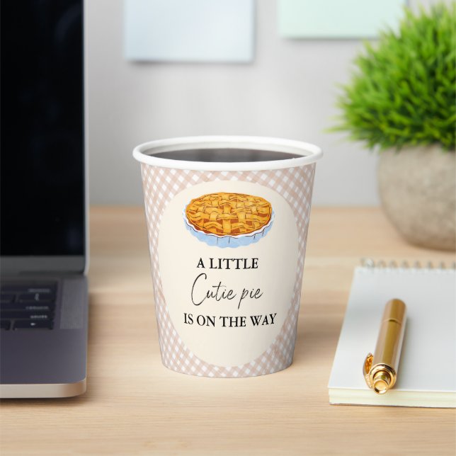 Boho Little Cutie Pie Thanksgiving Baby Shower Paper Cups (Insitu)